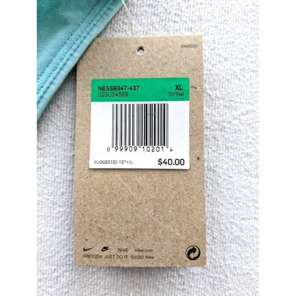 Women's Nike High Waist Swim Bottom Size XL Blue NESSB347-437 NEW - Picture 2 of 3